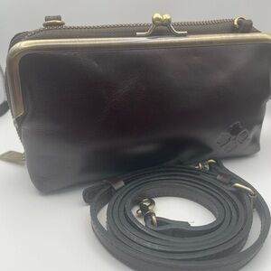 PATRICIA NASH - Brown Leather Missoula Kisslock Frame Crossbody